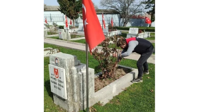 Merzifon Şehitliğine Bakım Yapıldı
