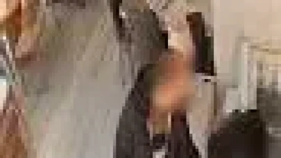 Eşini mobilya mağazasında darbetti: O anlar kamerada