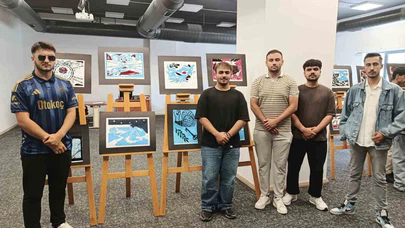 Çorum’da öğrencilerin eserleri sanatseverlerle buluştu
