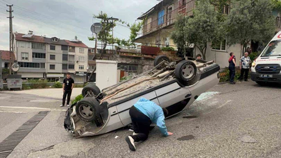 El Freni Yetmedi, Otomobil Takla Attı