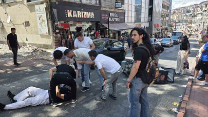 Motosiklet Yayaya Çarptı: 1 Yaralı