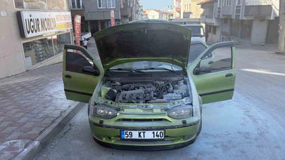 Park Halindeki Otomobilde Yangın Paniği