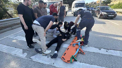Motosiklet Devrildi: Sürücü Yaralandı