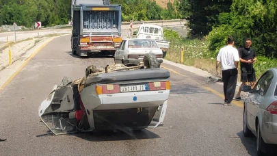 Çarpışan Araçlar Savruldu: 3 Yaralı!