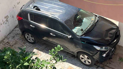 Otomobil Apartman Boşluğuna Uçtu!