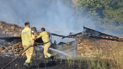 Amasya'da ağıl, samanlık ve 2 bağevi yandı