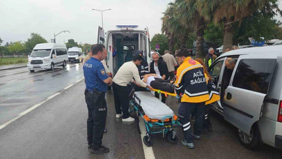 Motosiklet Yayaya Çarptı: 2 Yaralı