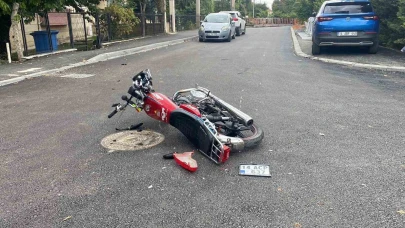 Motosiklet ile otomobil çarpıştı: 1 yaralı