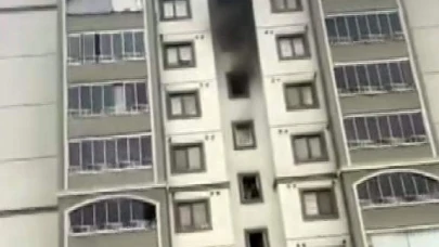 9 katlı binada çıkan yangın paniğe neden oldu: 5 kişi hastaneye kaldırıldı