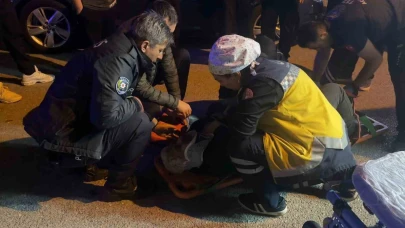 Seyir halindeyken motosikletiyle düşen sürücü yaralandı