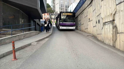 Şoförün ani manevrası faciayı önledi