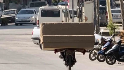 Koltuk taşıyan motosiklet sürücüsüne ceza