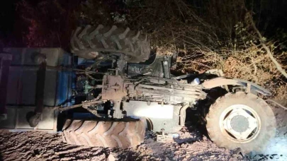 Traktör devrildi: 2 yaralı