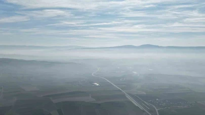 Çorum’da sis etkili oldu