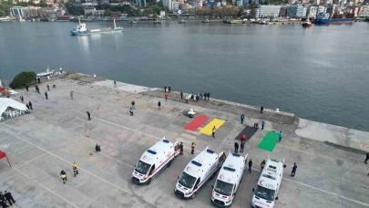 İki yıl önce gemi faciaları yaşandığı için gemi kazası tatbikatı düzenlendi