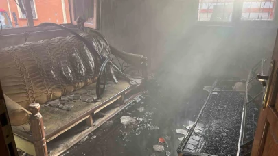 Metruk evde yangın