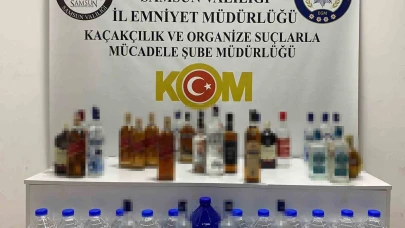 28,1 litre sahte içki ve 35 litre etil alkol ele geçirildi
