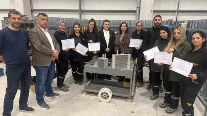 Sanayide kadın gücü: Çorum’da 15 kadın kaynakçı sertifikalarını aldı