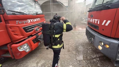 Spiral makinesinin oluşturduğu kıvılcım yangına neden oldu
