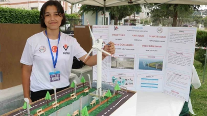 Amasyalı öğrenciler Yeşilırmak Nehri’nin üstünde elektrik üretecek rüzgar türbini tasarladı