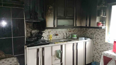 Ocakta unutulan yemek yangına neden oldu