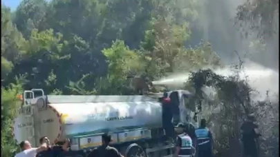 Bahçe yangını ormana sıçramadan söndürüldü