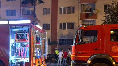 5 katlı apartmanda yangın paniği
