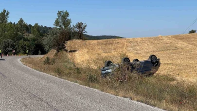 Otomobil takla attı: 3 yaralı