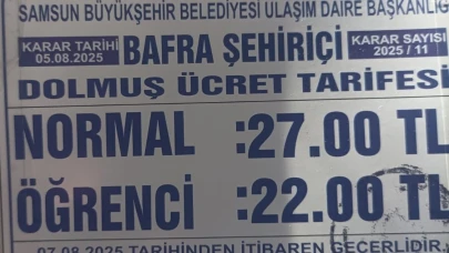 Dolmuş ücretlerine zam