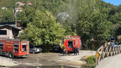 Ormanlık alanda çıkan yangın kısa sürede söndürüldü