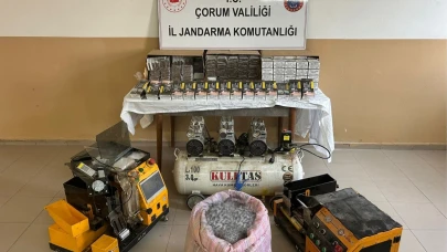 Kaçak sigara imalathanesine jandarma baskını
