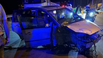 Amasya’da otomobil bariyere çarptı: 1 ölü, 3 yaralı