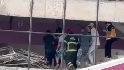 Kültür merkezi inşaatında iş kazası: 1 yaralı