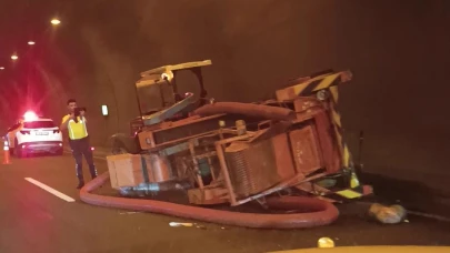 Tünelde patoz kazası: Sürücü yaralandı