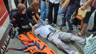 Motosiklet yayaya çarptı: 1 yaralı