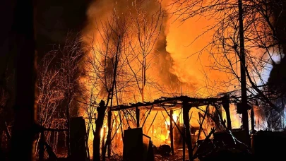 Ardiye yangını eve sıçramadan söndürüldü