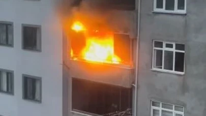 Apartman dairesinde yangın paniği