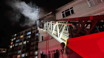 Apartman dairesinde yangın paniği