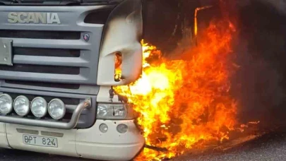 Tanker alev alev yandı