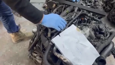 13 gümrük kaçağı otomobil motoru ele geçirildi