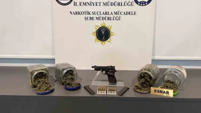 Bir kişi uyuşturucu ve silahla yakalandı