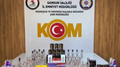 Kaçak içki ve tütün operasyonu: 64 şişe sahte alkol ele geçirildi