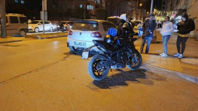 Motosiklet otomobile çarptı: 1 yaralı