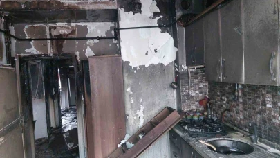 Apartman dairesi küle döndü