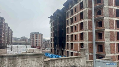 İnşaatta çıkan yangın korkuttu