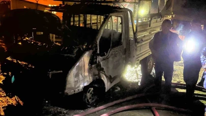 Alevlere teslim olan kamyonet kullanılmaz hale geldi