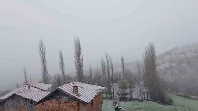 Çorum’un yüksek kesimlerinde kar yağışı etkili oluyor