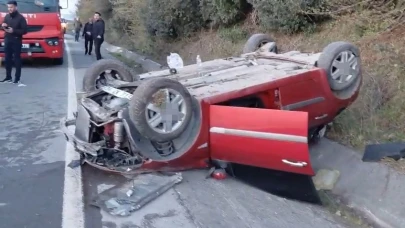 Orman Bölge Müdürlüğü görevlilerini taşıyan araç takla attı: 3 yaralı