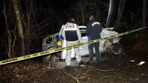 Feci kaza: Sürücü araçta yanarak hayatını kaybetti