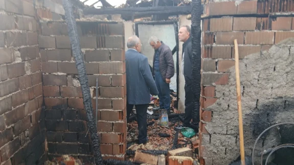 Balgöze Köyü’ndeki Yangına Hızlı Müdahale